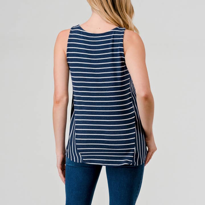 Stripe Tank Top - Navy/White