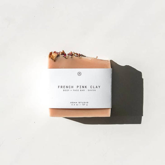 French Pink Clay Body + Face Bar