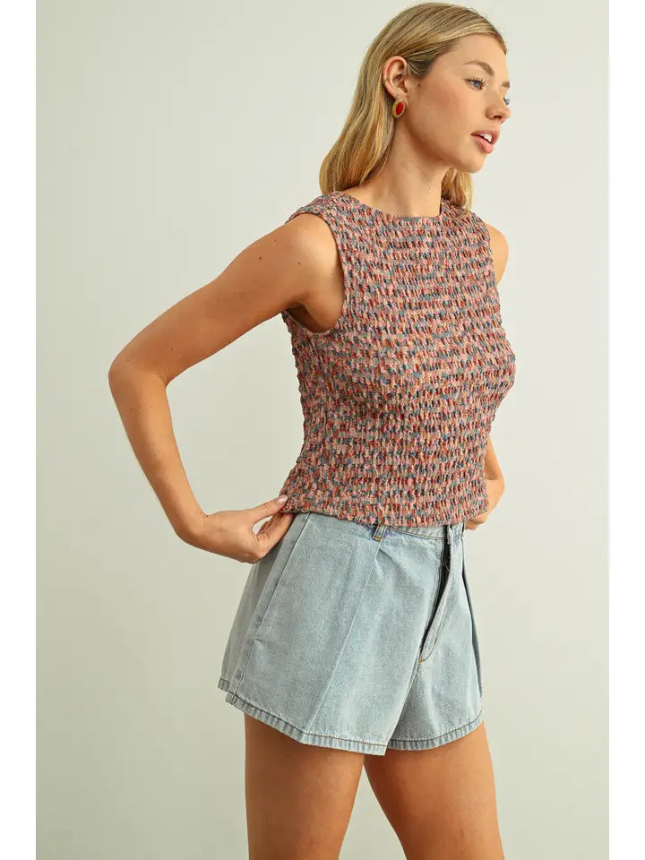 Sleeveless Knit Top - Multi