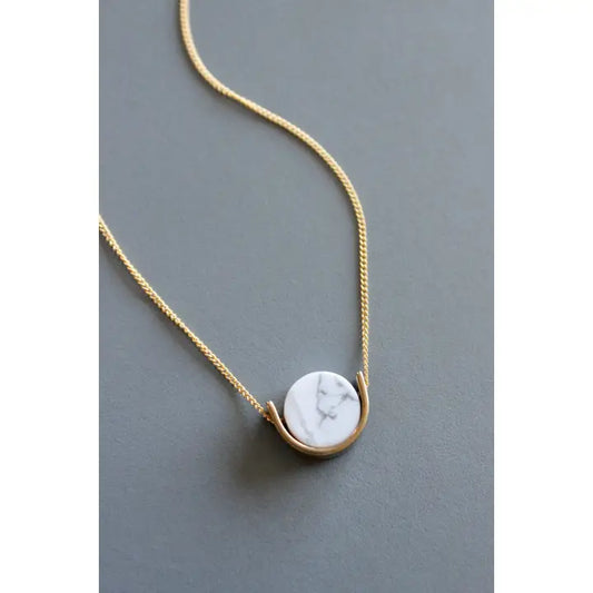 Howlite Mini Geometric Necklace