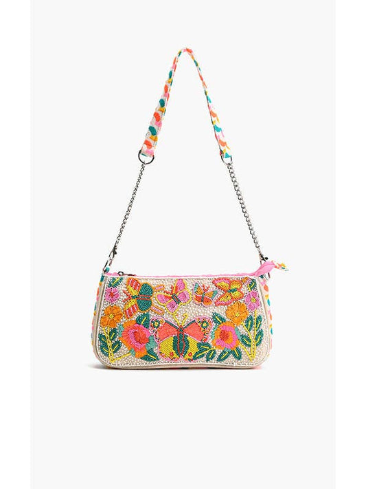 Rainbow Wings Floral Shoulder Bag