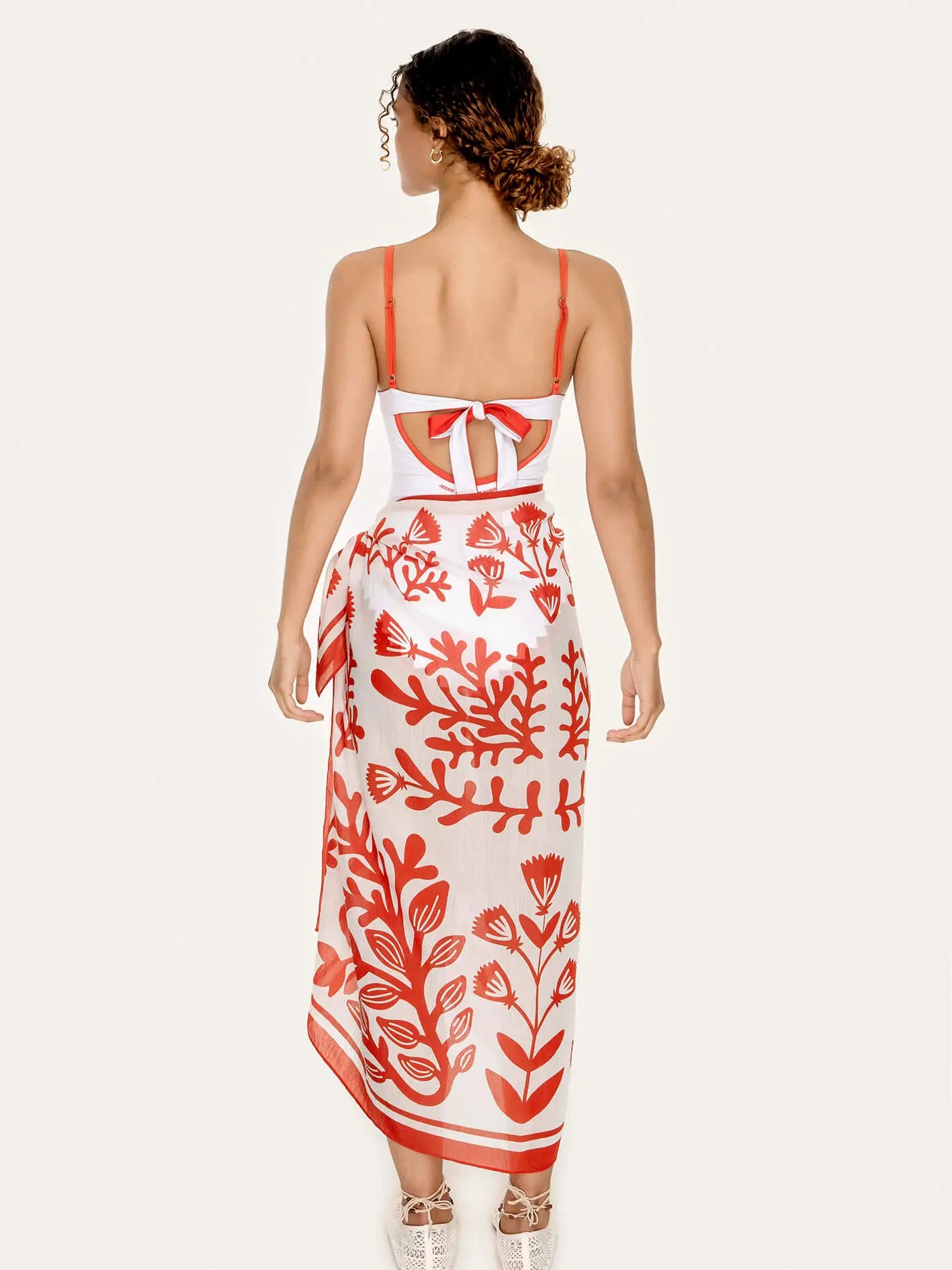 Beach Sarong Wrap - Red Coral