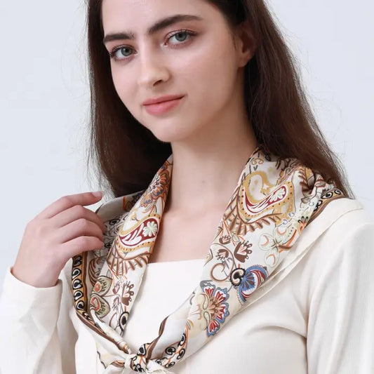 Vintage Print Bandana - Cream