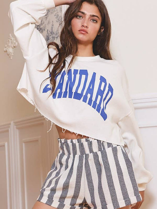 Graphic Crop Sweatshirt - Standard