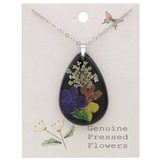 Dried Floral Necklace - Nighttime Bouquet