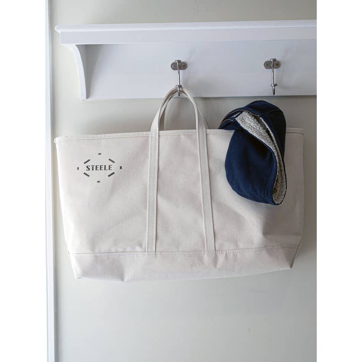 Natural Canvas Tote - Wide