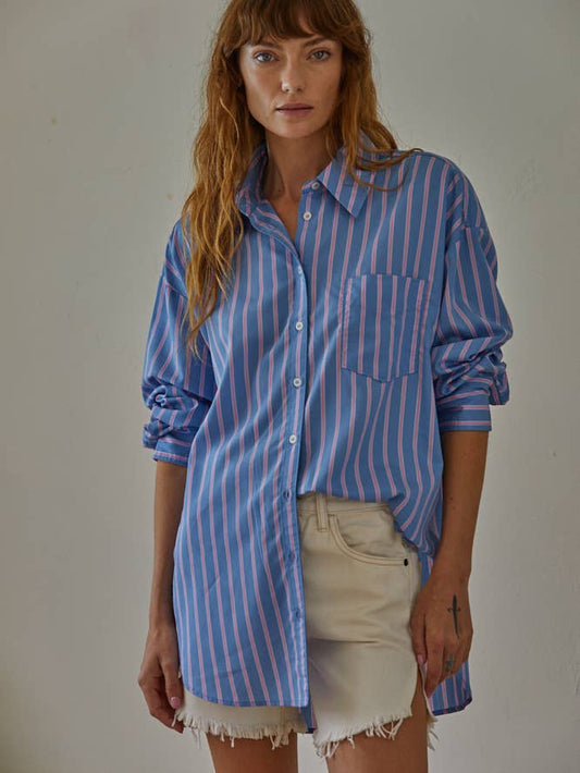 Pink Lagoon Striped Shirt