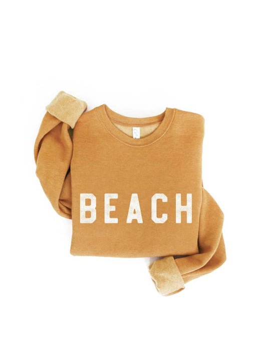 Beach Sweatshirt - Heather Mustard