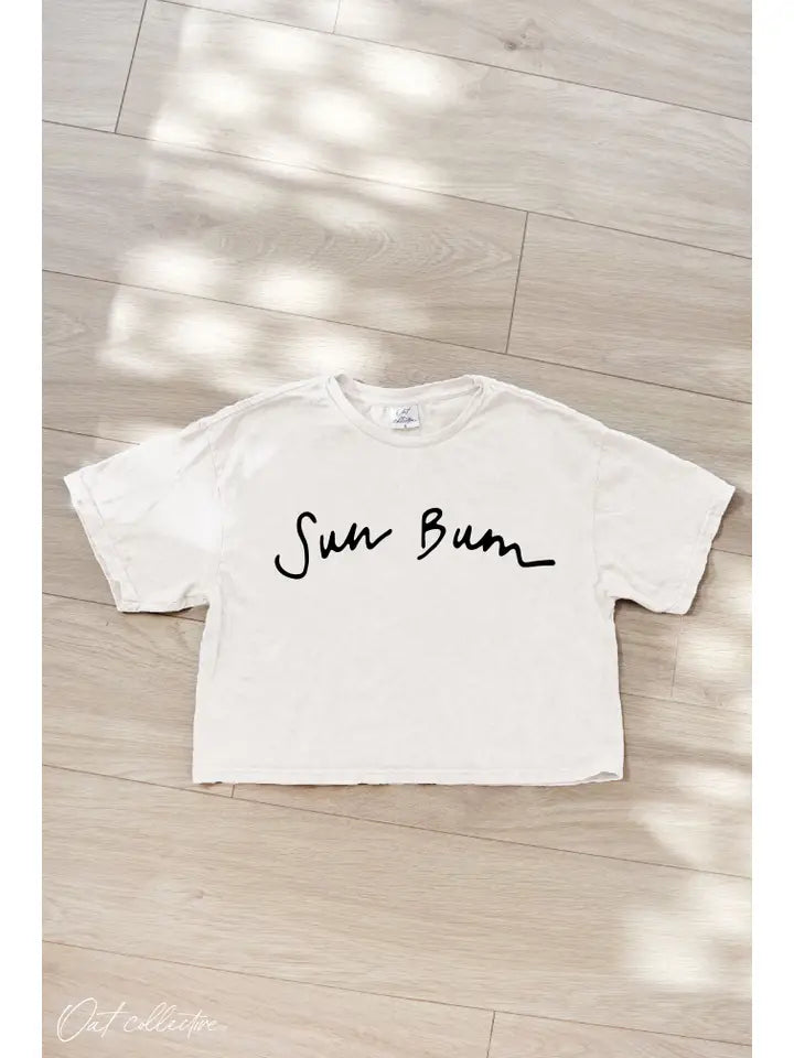 Sun Bum Cropped Tee - Cream