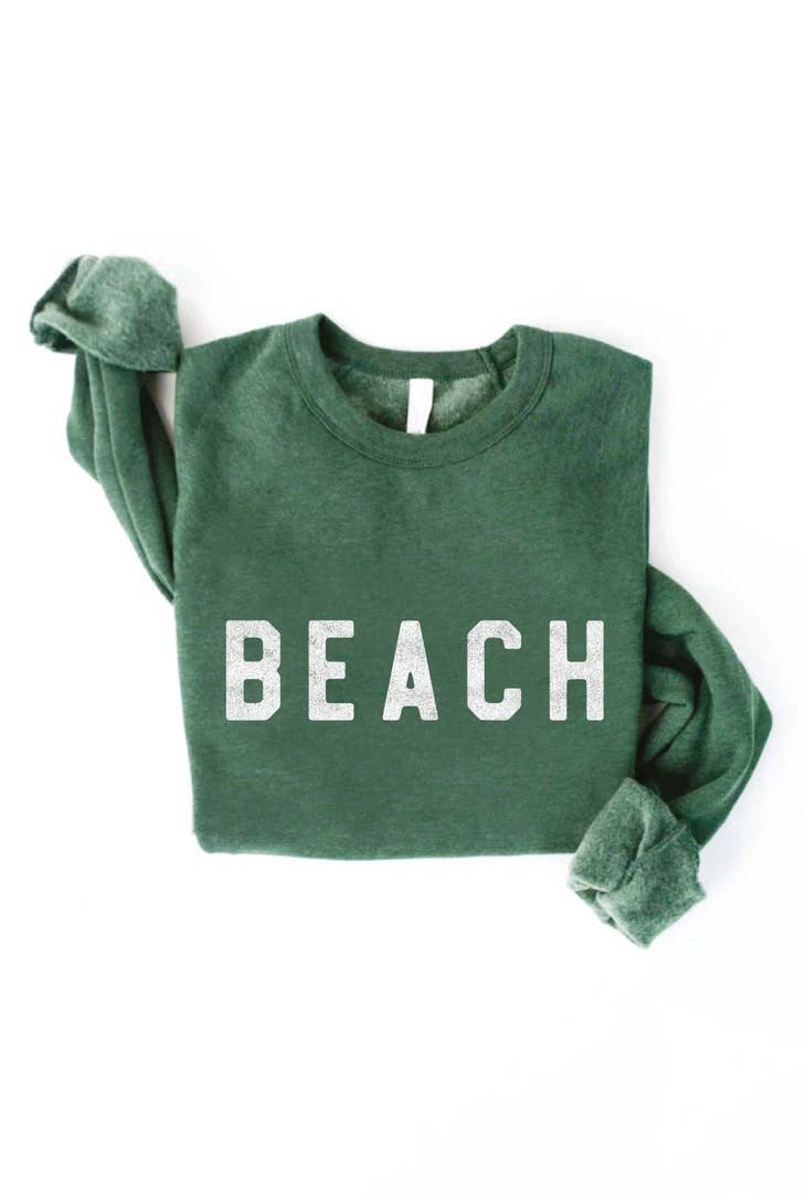 Beach Sweatshirt - Heather Forest