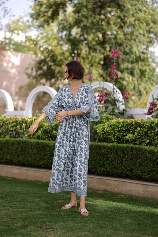 Aruba Voile Kaftan - Blue