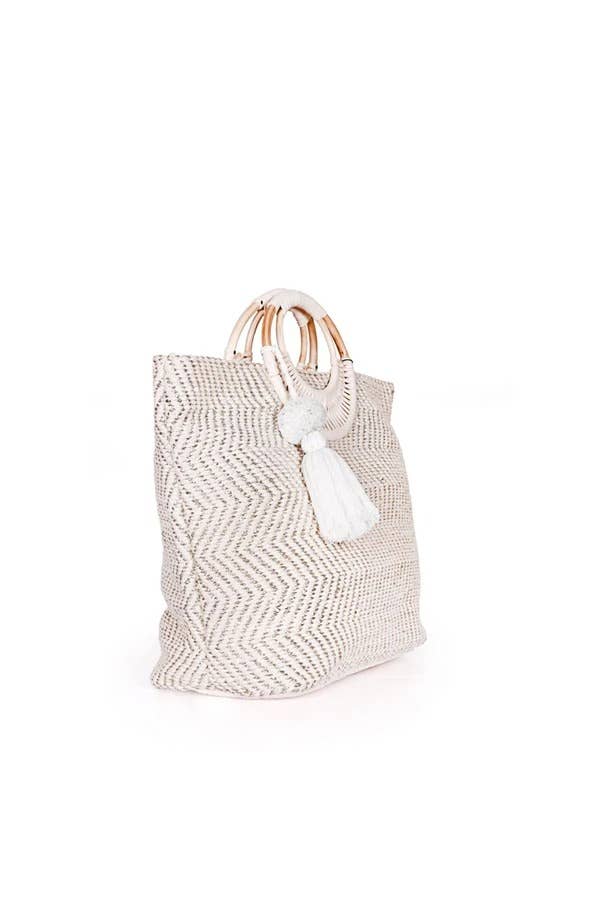 Birch Lurex Durrie Tote