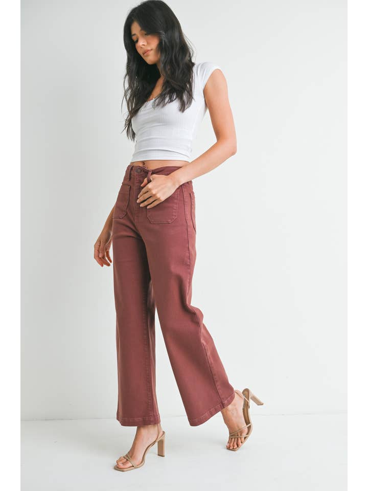 Patch Pocket Wide Leg - Bronze