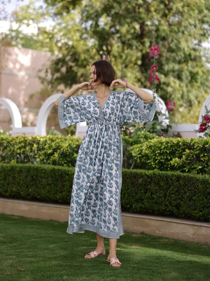 Aruba Voile Kaftan - Blue