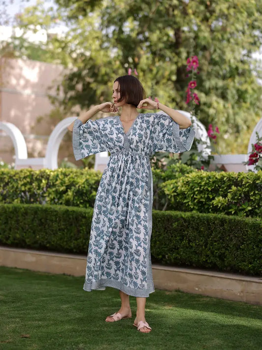 Aruba Voile Kaftan - Blue