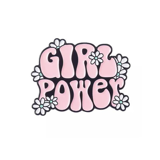 Girl Power Flower Pin