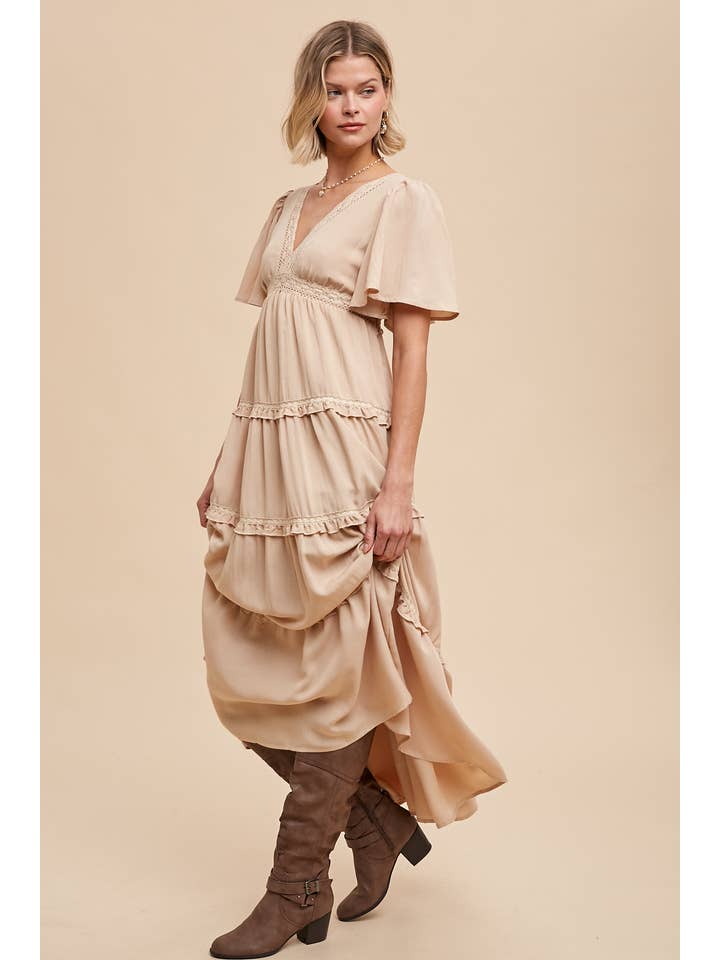 Tiered Maxi Dress - Natural Sand