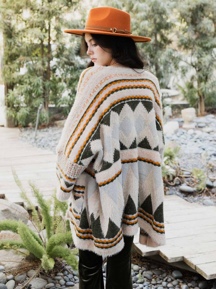 Boho Tribal Cardigan - Olive