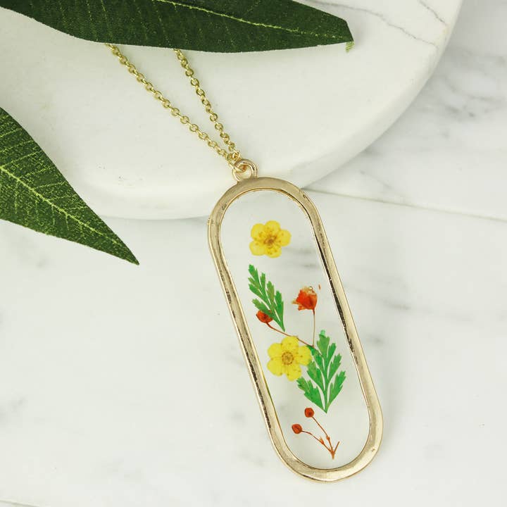 Dried Floral Necklace - Cottage Long Bar