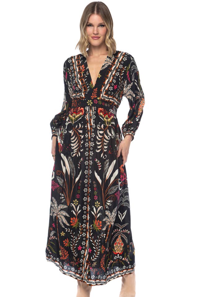 Puja Flowy Dress - Palmtree