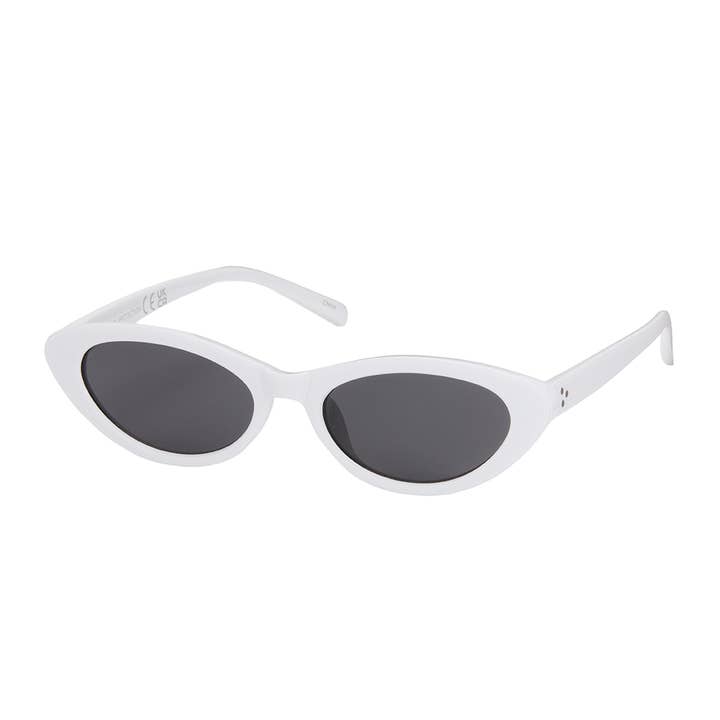 Rose Oval Sunglasses - White