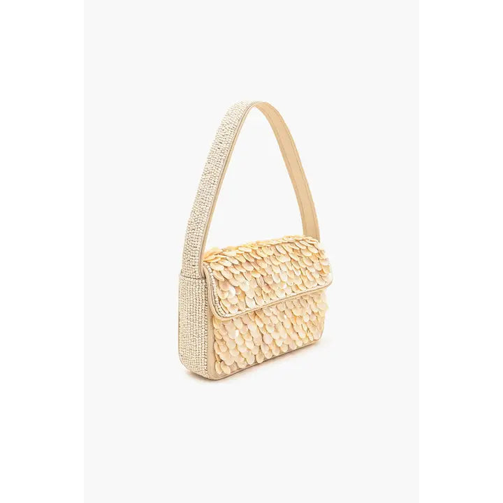 Rainbow Shell Beaded Shoulder Bag