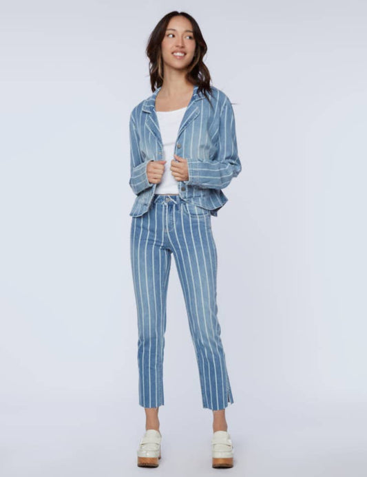 Elizabeth Denim Jacket - Blue Sky Stripe