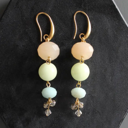 Jade and Glass Earrings