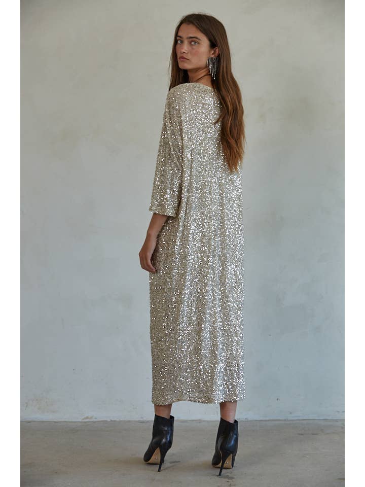 City Of Stars Dress - Gold Silver