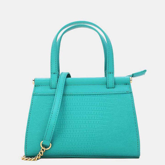 Lizard Embossed Mini Bag - Turquoise