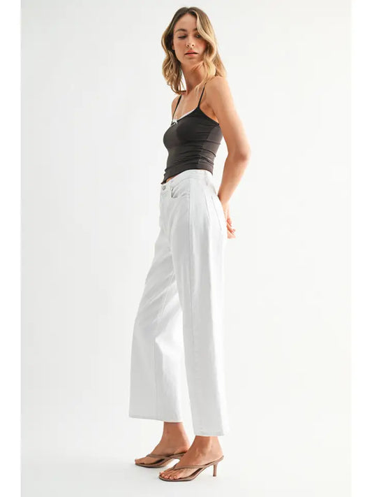 Barrel Jean Twist - Optic White