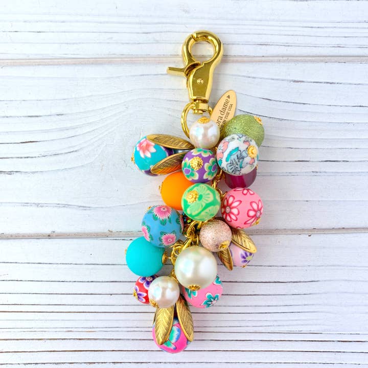 Bag Charm - Bright Floral