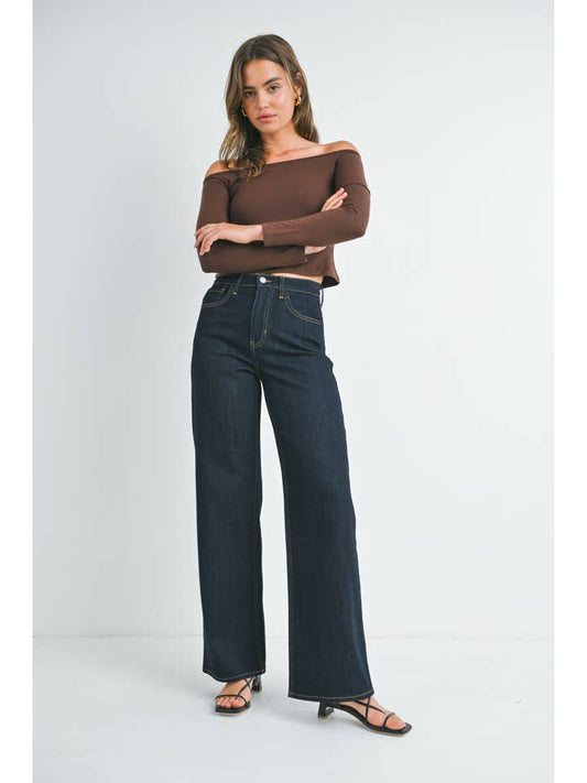 Relaxed Wide Leg - Dark Denim