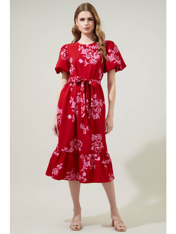 Kandy Jacobean Midi Dress