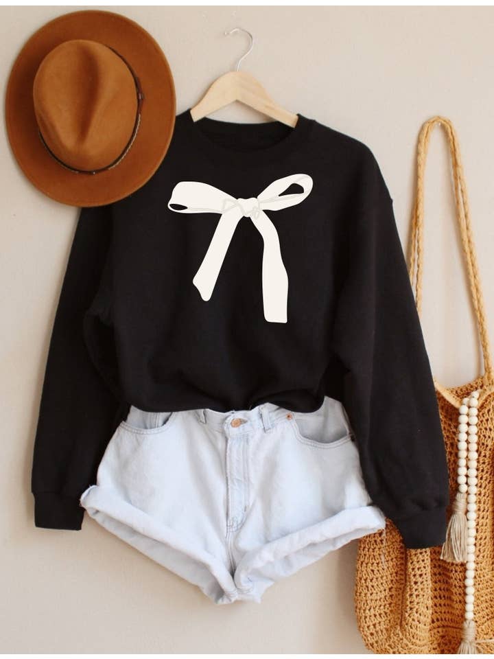 Bow Sweatshirt - Black