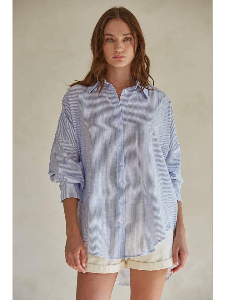 All Day Shirt - Blue Stripe