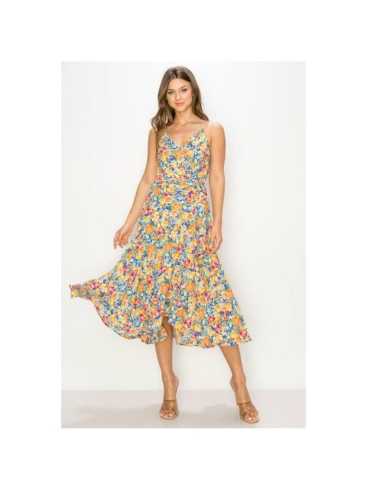 Floral Flare Midi Dress - Multi