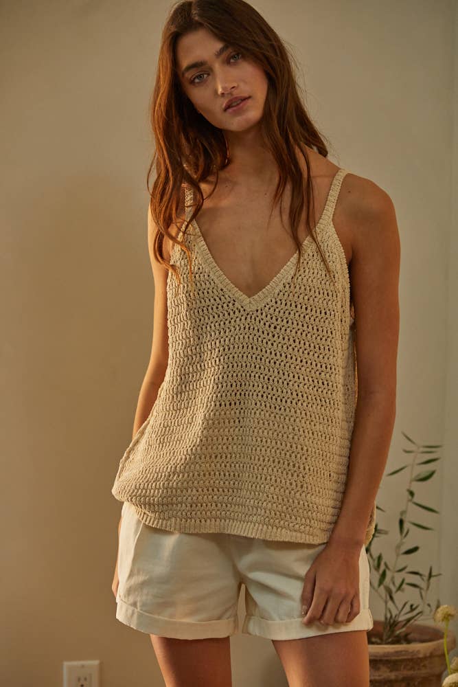 Leylanie Crochet Top - Natural