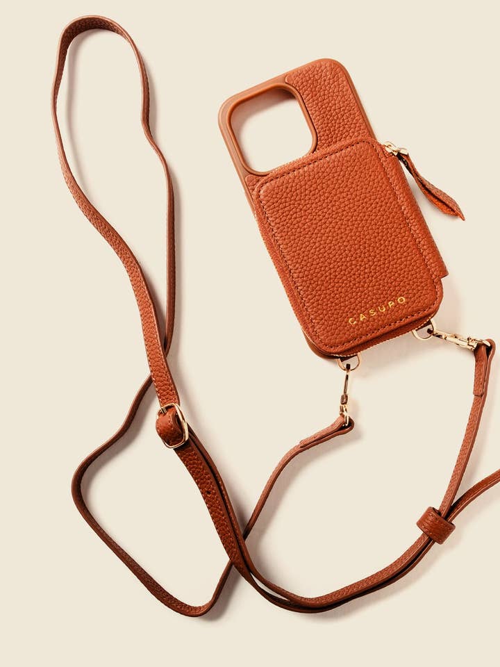 Crossbody iPhone Case - Tan