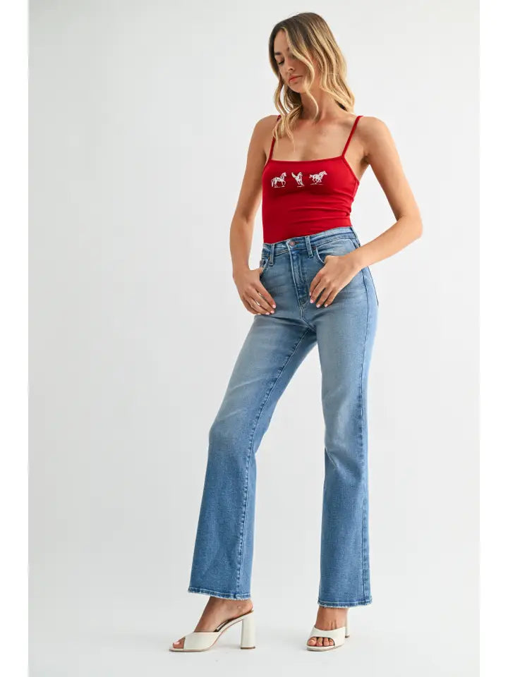 Vintage Relaxed Slight Flare - Medium Wash