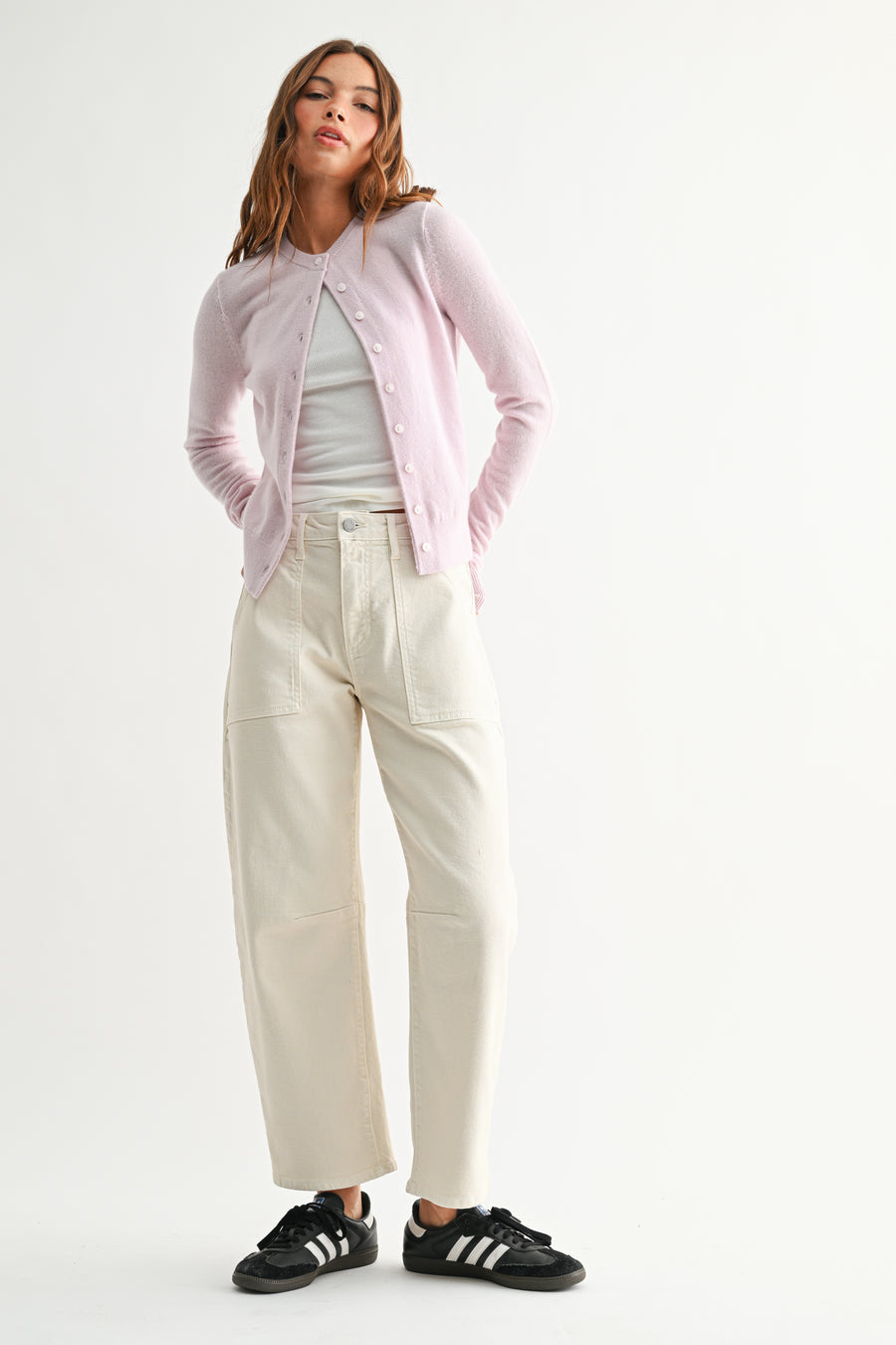 Utility Seamed Barrel Jean - Ecru