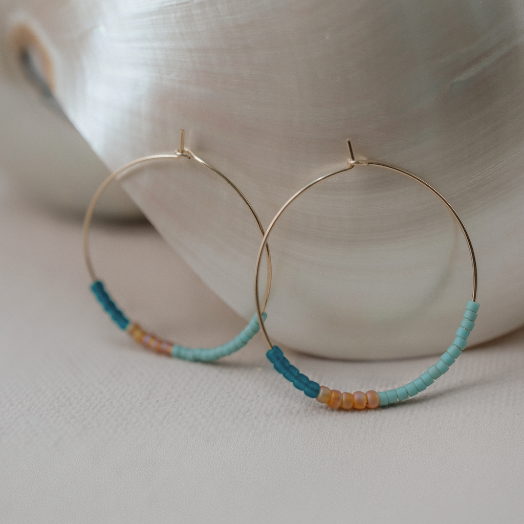 Dusk Hoop Earrings - Desert Sunset