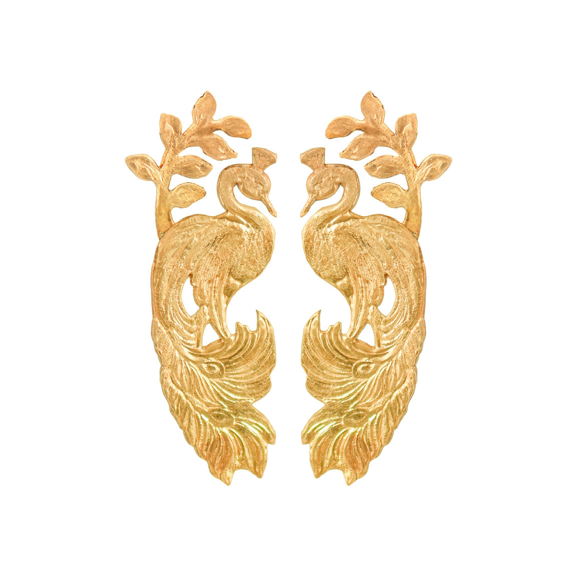Gold Pavo Earrings