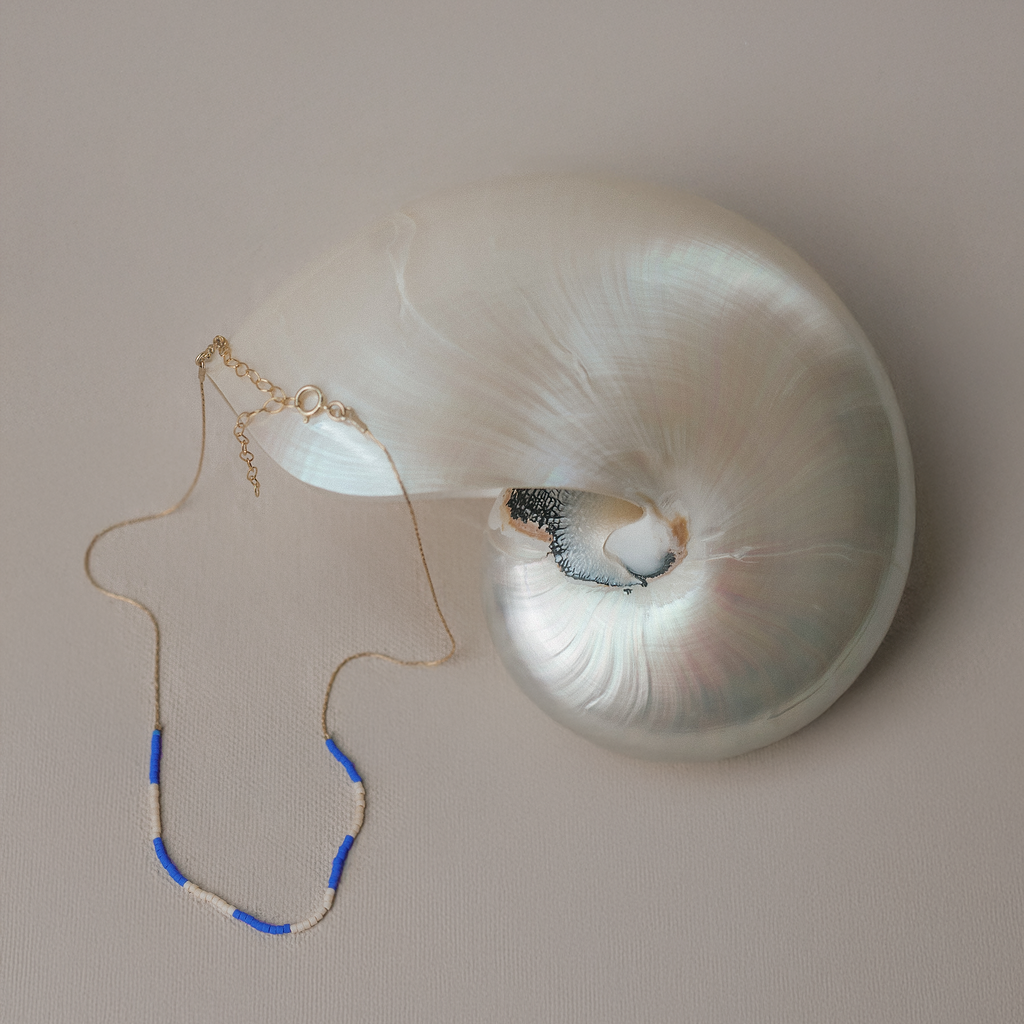 Kaleid Necklace - Periwinkle & Cream