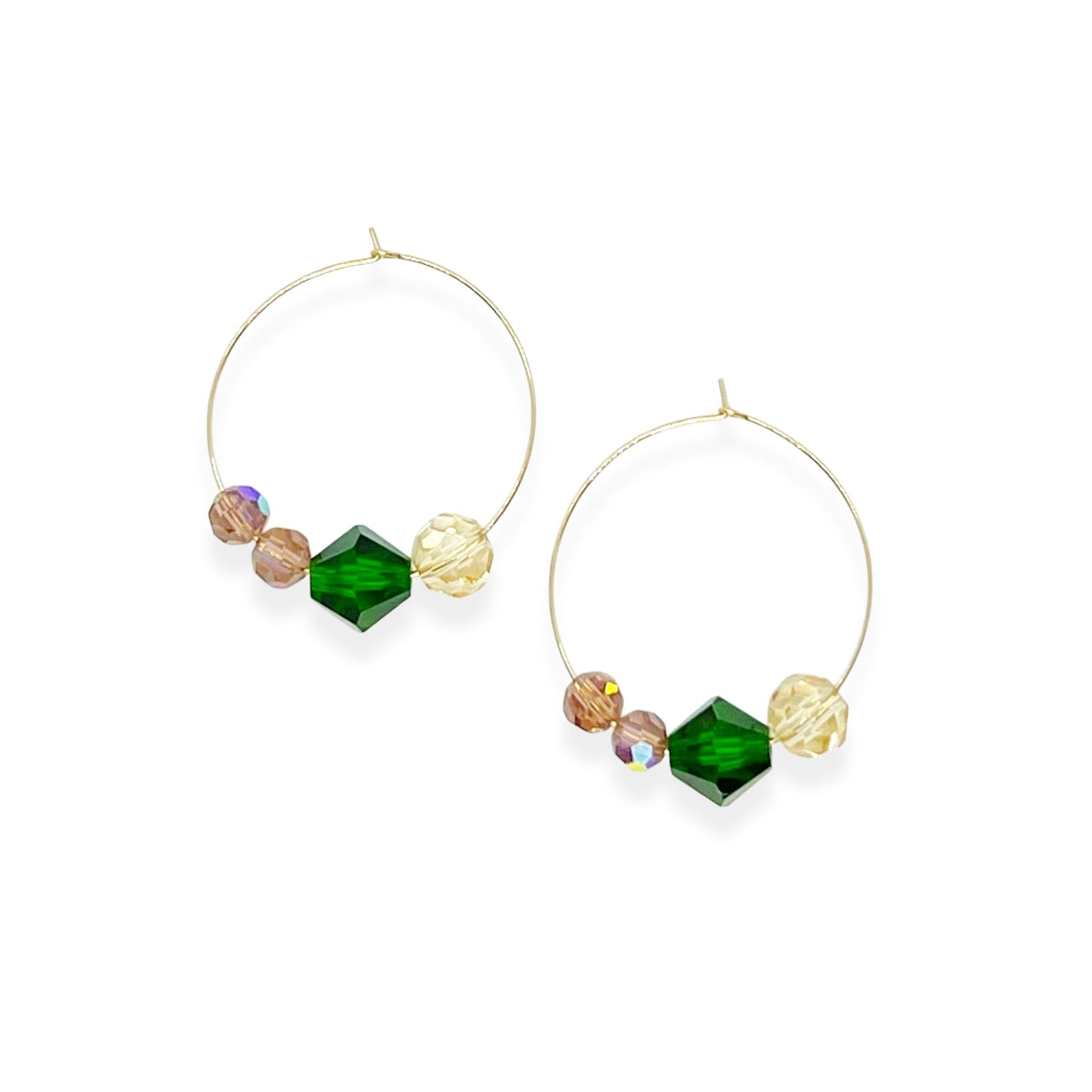 Large Crystal Hoops - Muse