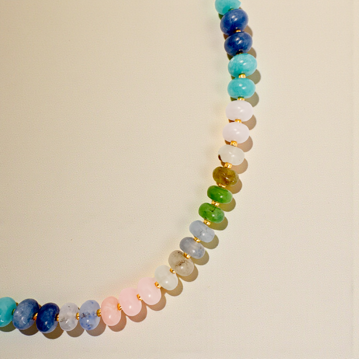 Bold Gemstone Beaded Necklace - Color Pop