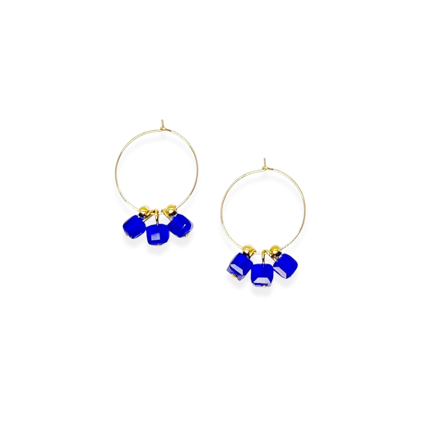Small Crystal Hoops - Anchor