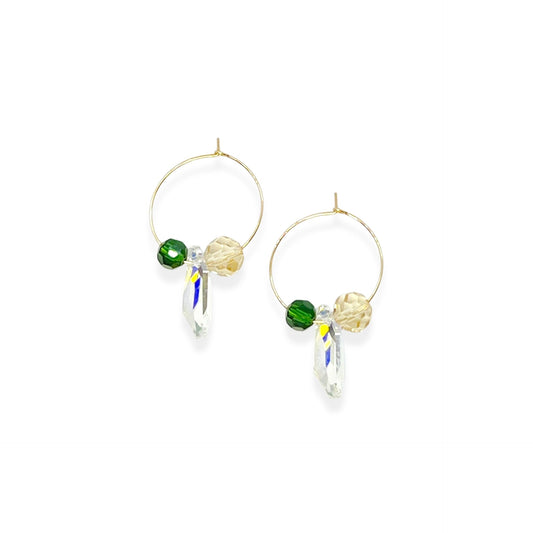 Small Crystal Hoops - Muse