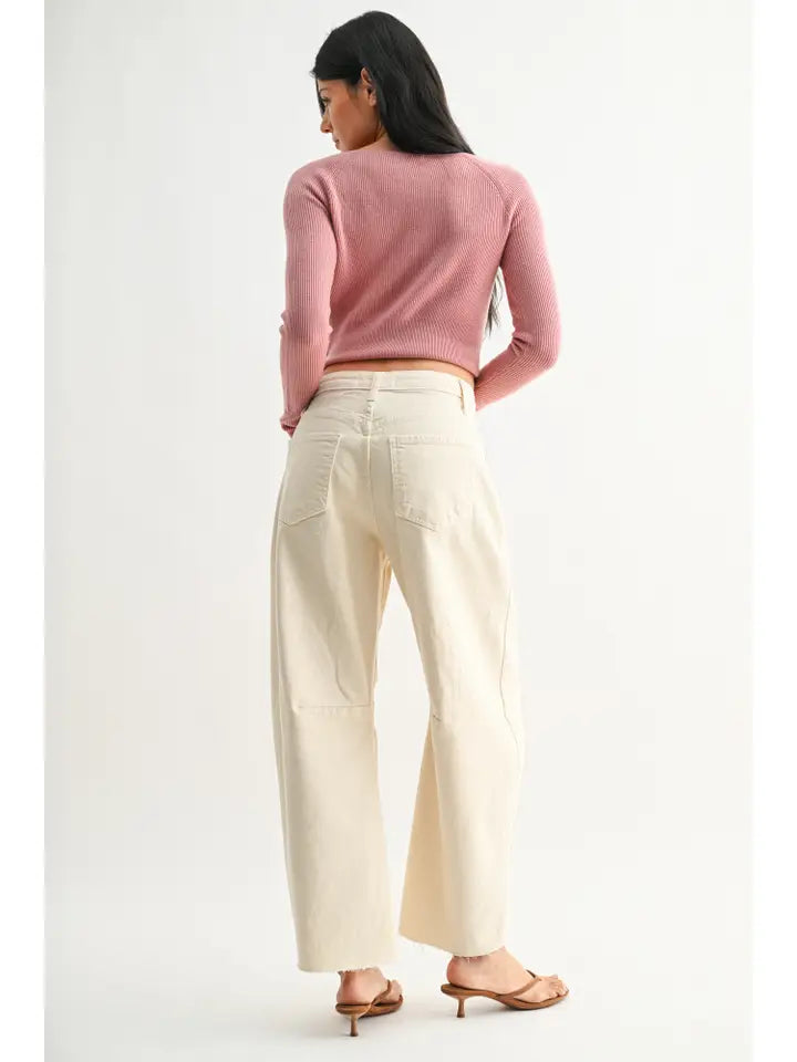 Barrel Jean - Almond