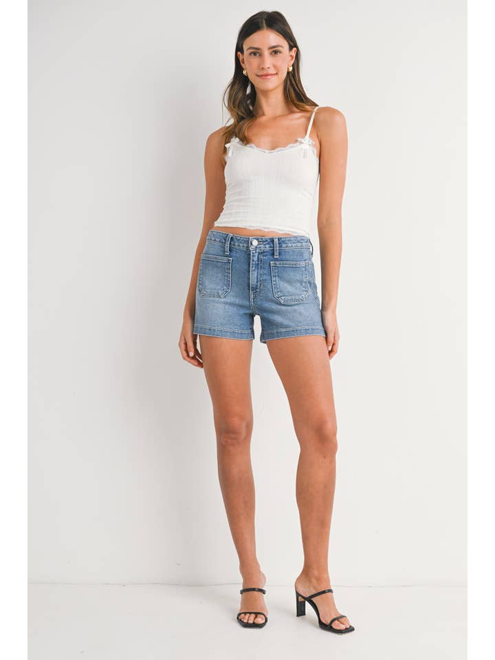 Patch Pocket Denim Short - Light